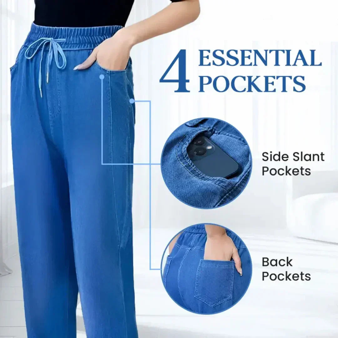 ⏳Begrenset tidsbegrenset 48 % rabatt!!💕👖Høy midje, ultra-elastiske mom jeans