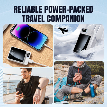⚡Fantastisk powerbank! ⚡10000mAh ultratynn hurtiglading mobil strøm