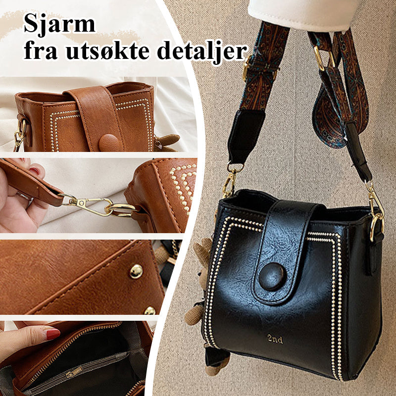 ⏰ 49 % rabatt på den siste dagen ⏰Vintage moteveske med justerbar bredere skulderreim