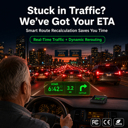 Head-Up Display (HUD) – GPS-hastighetsmåler for bil