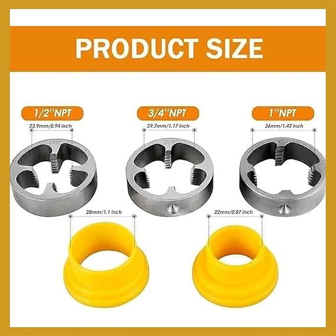 Elektrisk drillkompatibel PVC-rørgjengersett med forskjellige dysestørrelser