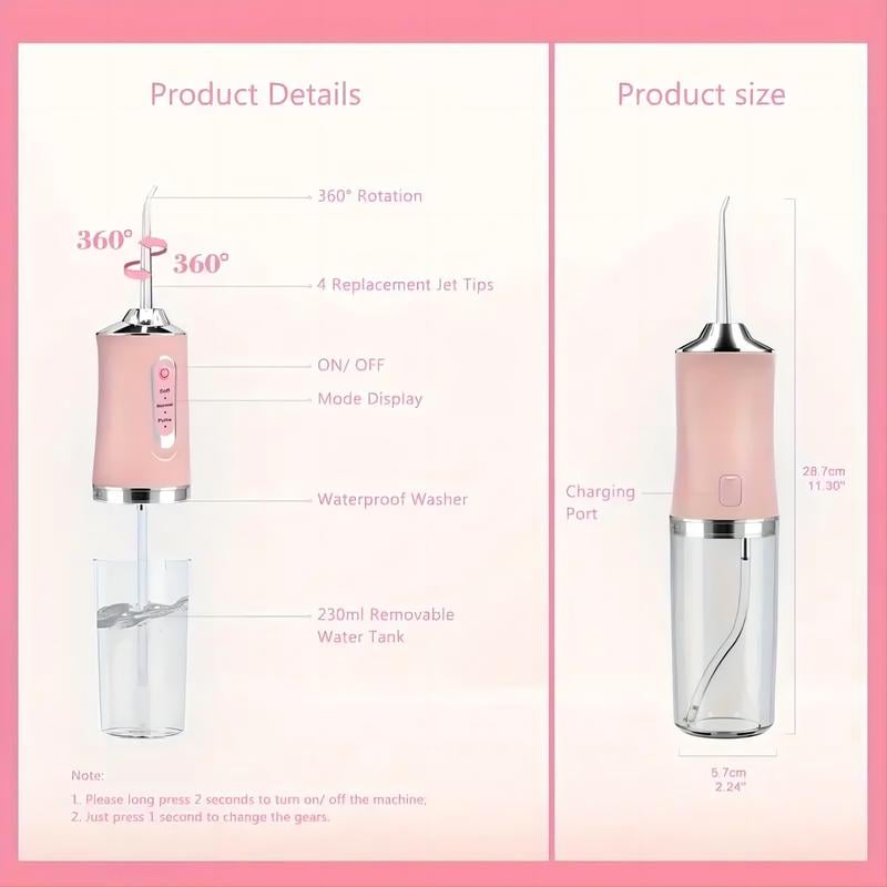 🎁Gaveide 48% rabatt🔥 - Bærbar vannflosser tannrenser