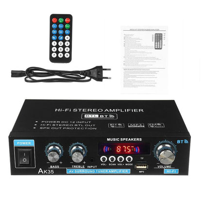 📢📢48 % RABATT!! ⏰AK35 Stereoforsterker Hjemmelyd Bluetooth 5.0 Maks