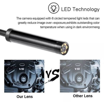 🔍 48 % RABATT! ✨ 3-I-1 ENDOSKOP - 2,0 MP HD med 6 LED-lys, IP67 vanntett, kompatibel med smarttelefoner for hjemmeinspeksjon og gjør-det-selv-prosjekter 📱🛠️