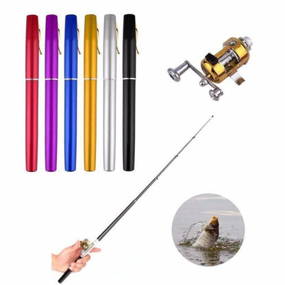 🎣 Lomme Fiskehjul | 48% Rabatt! Bærbar 97cm Isfiskehjul med Metallhjul – Passer i Lommen 🎁