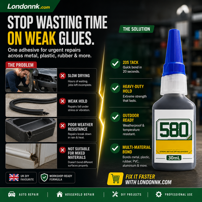 🛠️ Hurtiglim – limer metall, plast og gummi. Herder i 20 sekunder, er værbestandig og støtsikker. 30 ml. 48 % RABATT! 🔧✨
