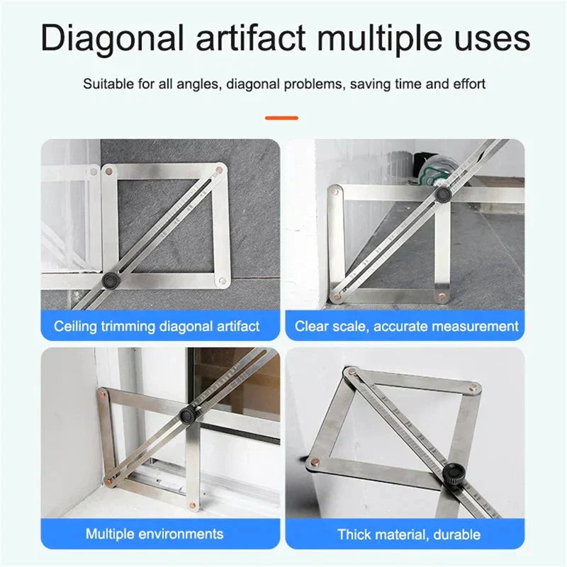 🔥HELT SALG🔥Multifunksjonell diagonal linjal for trebearbeiding
