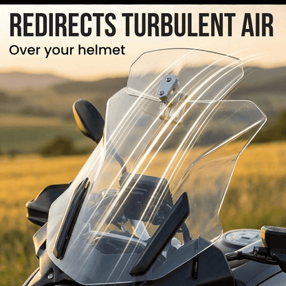 ❄️Zomerfresh 50% Korting!🏍️Verstelbare Motor Winddeflector – Universele Windscherm Spoiler tegen Helmtrillingen, Windgeruis & Turbulentie
