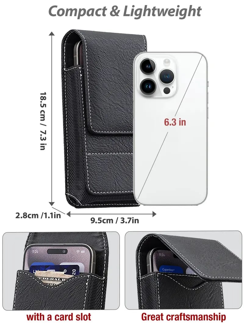 ❄️Zomerfresh 48 % rabatt! 📱Rem-telefonholder med magnetisk lukking – Solid smarttelefonhylster med klips, belteløkke og kortlomme