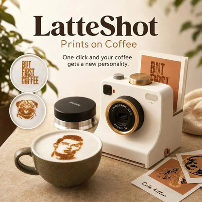 🎃Halloween-tilbud 50 % RABATT!🔥Retro kaffekunstkamera – Mekanisk latte-sjablongskriver