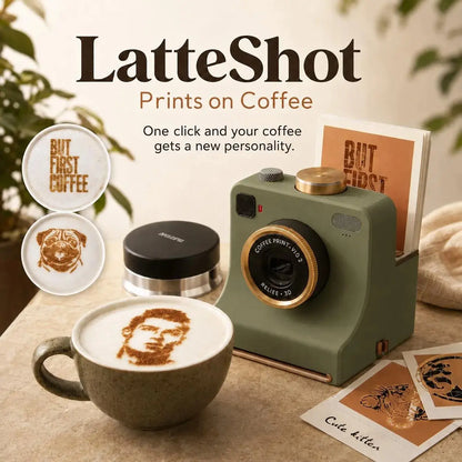 🎃Halloween-tilbud 50 % RABATT!🔥Retro kaffekunstkamera – Mekanisk latte-sjablongskriver