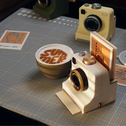🎃Halloween-tilbud 50 % RABATT!🔥Retro kaffekunstkamera – Mekanisk latte-sjablongskriver