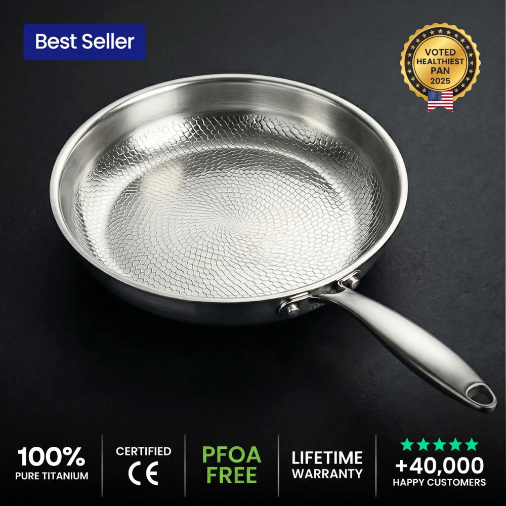 🎃Halloween-tilbud 50 % RABATT!🍳100 % ren titanpanne for et giftfritt kjøkken