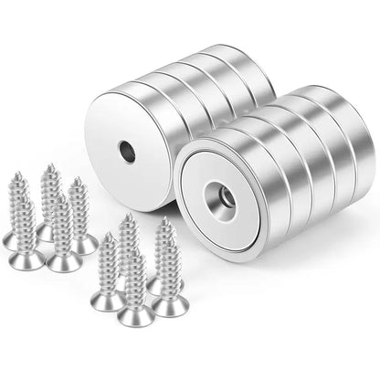 🎃Halloween-tilbud 50 % RABATT!🧲Sterke skrumonterte pottemagneter – 10-pakning for gjør-det-selv, verksted og hjemmeorganisering