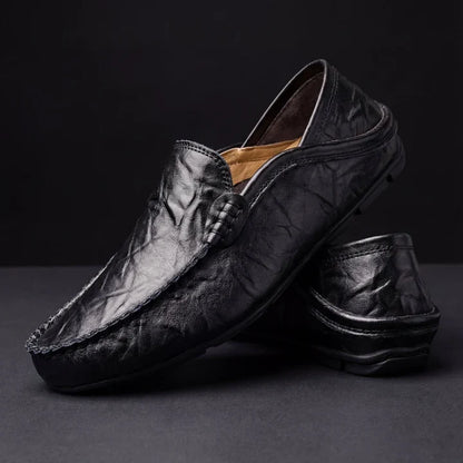 ❄️Sommerfrisk 48 % RABATT!👞Herreloafers i skinn – Komfortable slip-ons med klassisk utseende for jobb, kjøring og daglig bruk:
