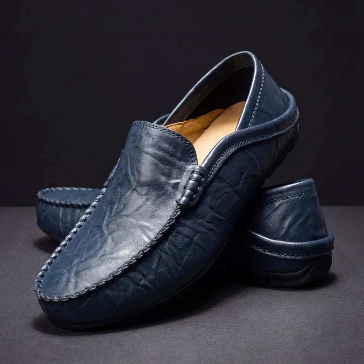 ❄️Sommerfrisk 48 % RABATT!👞Herreloafers i skinn – Komfortable slip-ons med klassisk utseende for jobb, kjøring og daglig bruk: