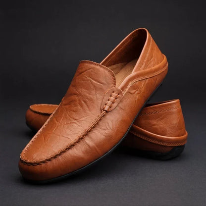 ❄️Sommerfrisk 48 % RABATT!👞Herreloafers i skinn – Komfortable slip-ons med klassisk utseende for jobb, kjøring og daglig bruk: