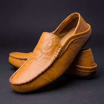 ❄️Sommerfrisk 48 % RABATT!👞Herreloafers i skinn – Komfortable slip-ons med klassisk utseende for jobb, kjøring og daglig bruk: