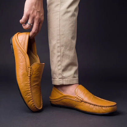 ❄️Sommerfrisk 48 % RABATT!👞Herreloafers i skinn – Komfortable slip-ons med klassisk utseende for jobb, kjøring og daglig bruk: