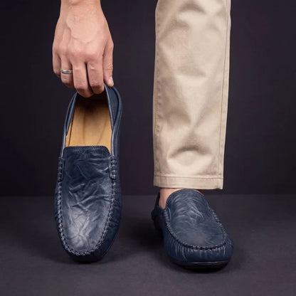 ❄️Sommerfrisk 48 % RABATT!👞Herreloafers i skinn – Komfortable slip-ons med klassisk utseende for jobb, kjøring og daglig bruk: