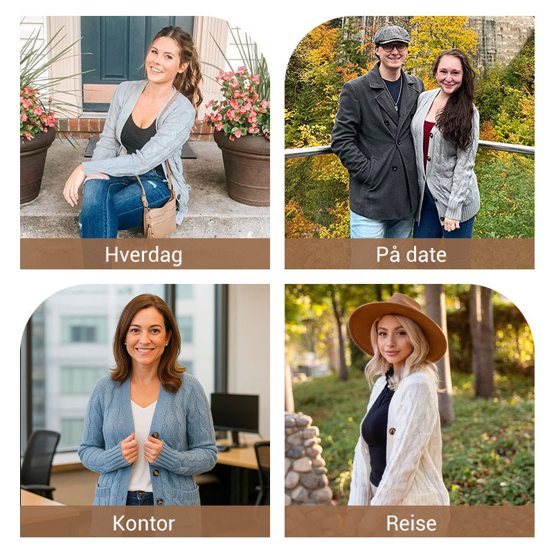 ✨Høst-vinter-strikkegenser for damer i middels lengde – ⏳Begrenset antall – Nå 50 % rabatt🔥