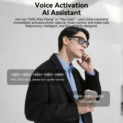 Gafas inteligentes con IA y ChatGPT, cámara de 8 MP y grabación de vídeo HD 1200P 4K, traducción en tiempo real en más de 160 idiomas, Bluetooth 5.4, audio HiFi y control de música, gafas de sol inteligentes con grabación de vídeo para llevar.