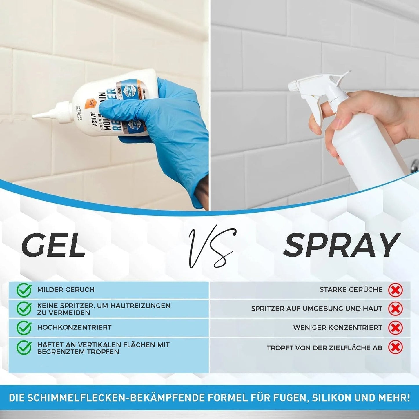 🦠 KJØP 2, FÅ 1 GRATIS! 🛁 Muggfjerner-gel – Kraftig formel, børste inkludert & effektiv i dusj og fuger 🧽✨