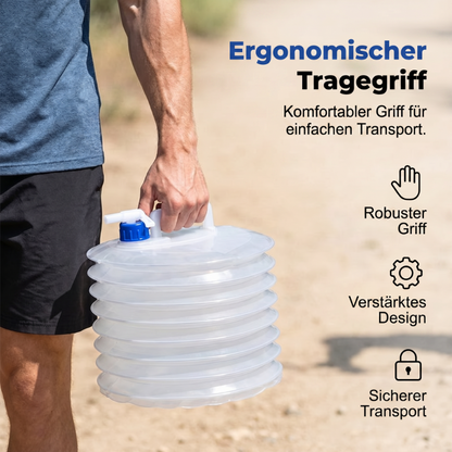 💧BPA-freier Faltwasserbehälter – aus lebensmittelechtem Kunststoff, geruchsneutral & stabil, perfekt für Trinkwasser, Kochen & Outdoor 🏕️