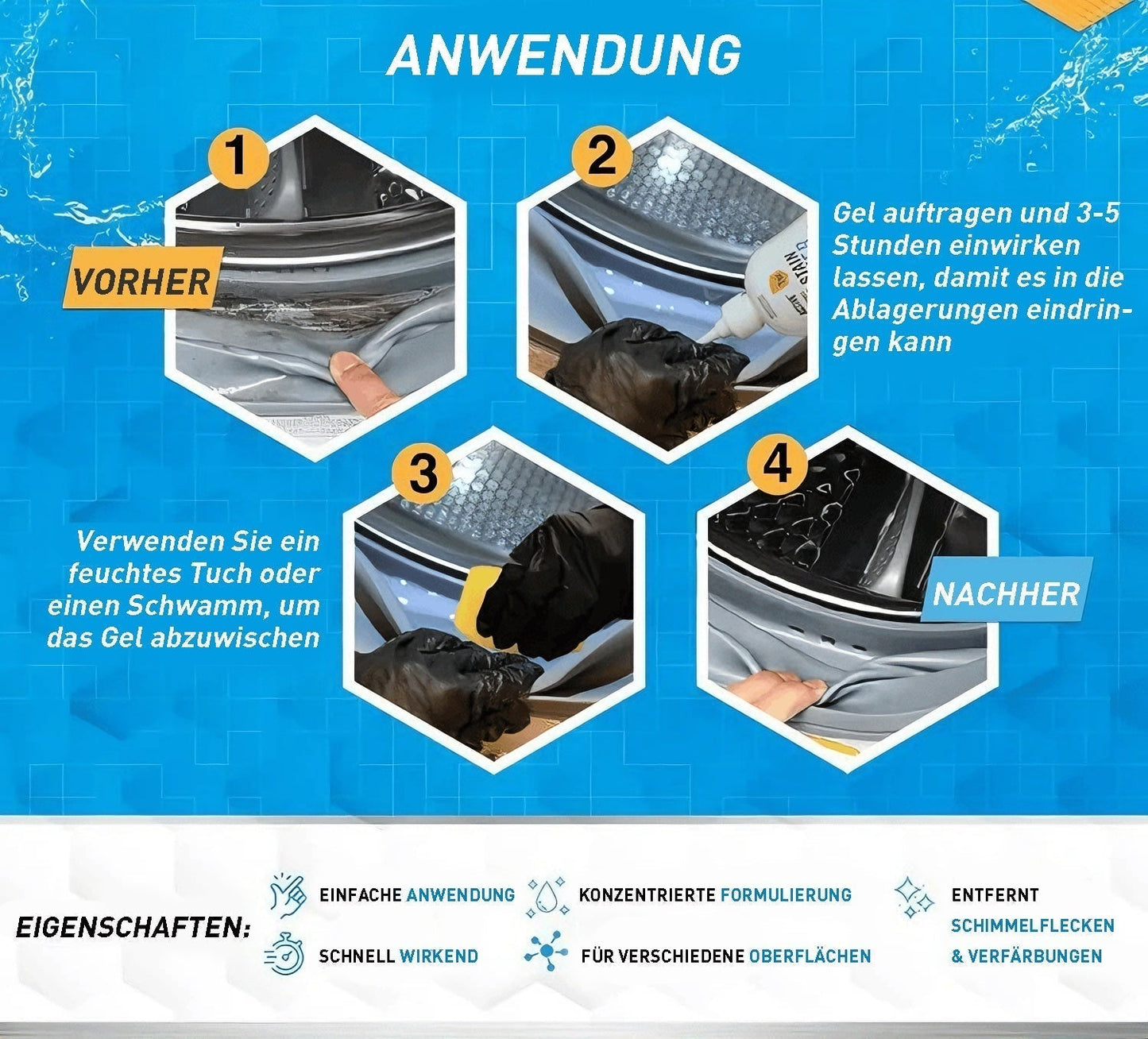 🦠 KJØP 2, FÅ 1 GRATIS! 🛁 Muggfjerner-gel – Kraftig formel, børste inkludert & effektiv i dusj og fuger 🧽✨