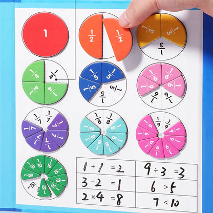 🔥Siste dag salg 48% rabatt🏅Montessori magnetisk bokbrøkpuslespill