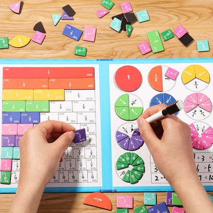 🔥Siste dag salg 48% rabatt🏅Montessori magnetisk bokbrøkpuslespill