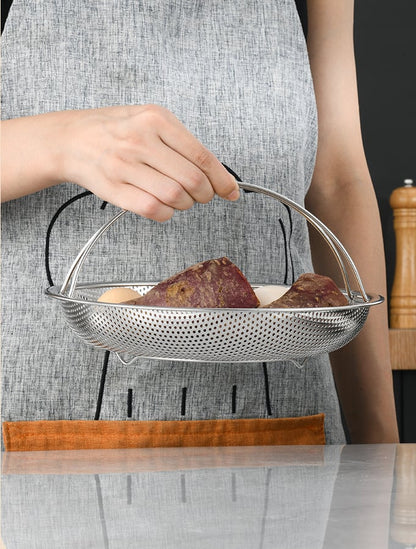✨Hot Sale✨Alt-i-ett dampkoker i rustfritt stål med håndtak