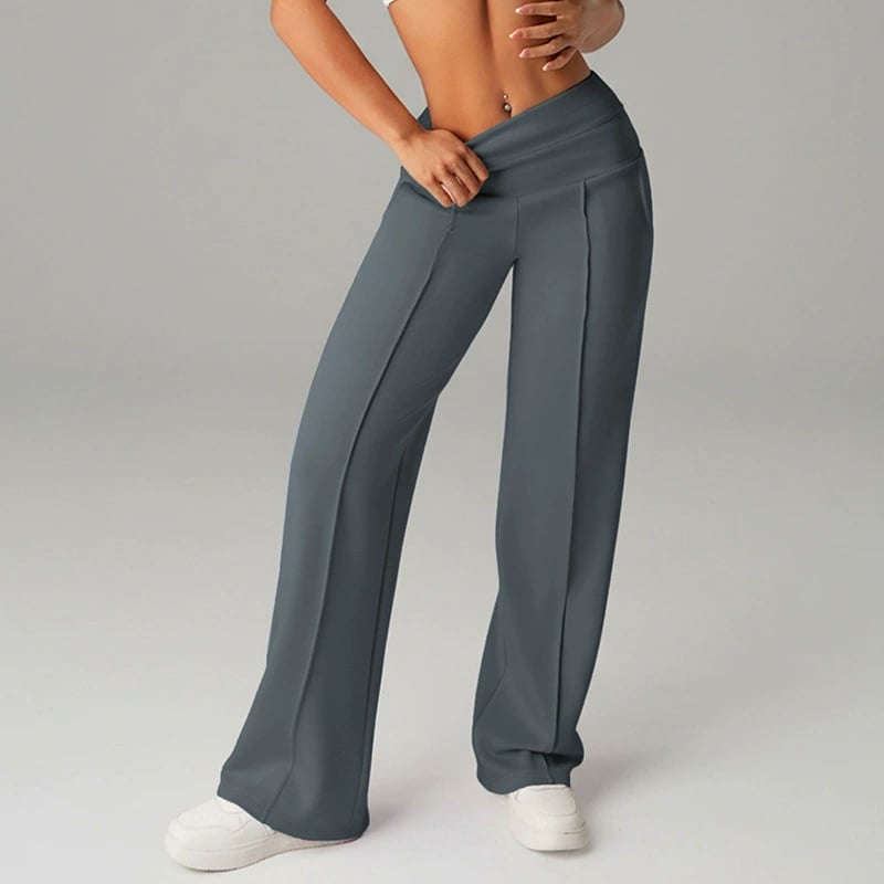 👖 48 % RABATT! 💃 Damebukse med rett ben – Enkel, løs og komfortabel – Perfekt til hverdagsbruk og på kontoret 👜
