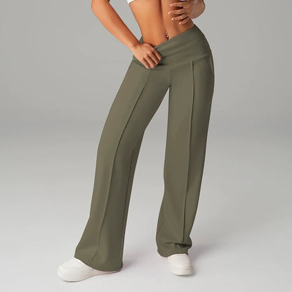 👖 48 % RABATT! 💃 Damebukse med rett ben – Enkel, løs og komfortabel – Perfekt til hverdagsbruk og på kontoret 👜