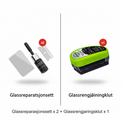 🔥BEGRENSET SALG - KJØP 1 FÅ 1 GRATIS🔥Reparasjonssett for glass som ikke har sprekker