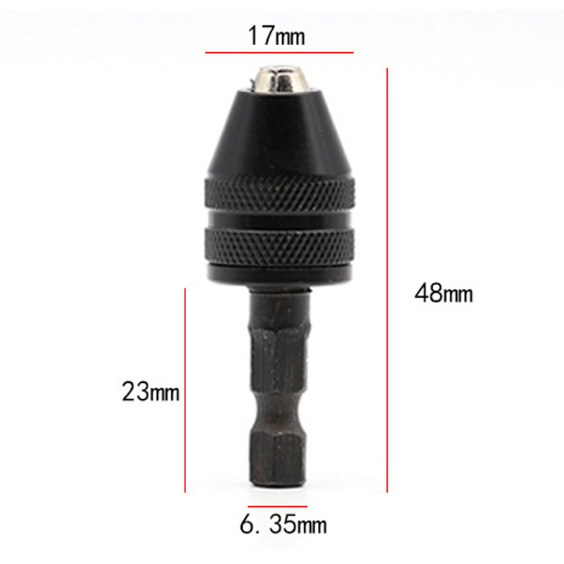 🔧 50 % RABATT NÅ! 3-kjevs chuck for elektriske skrutrekkere og driller – nøkkelfri, hurtigbytte og kompatibel med runde og sekskantede skaft – perfekt for hobby, renovering og presisjonsarbeid 🛠️✨