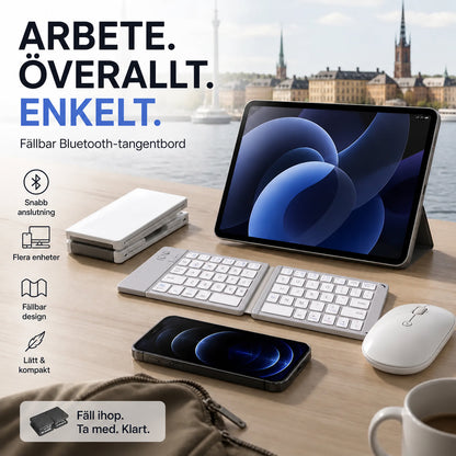 Mini-sammenleggbart tastatur for telefon/nettbrett/laptop