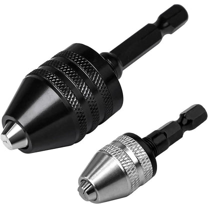 🔧 50 % RABATT NÅ! 3-kjevs chuck for elektriske skrutrekkere og driller – nøkkelfri, hurtigbytte og kompatibel med runde og sekskantede skaft – perfekt for hobby, renovering og presisjonsarbeid 🛠️✨