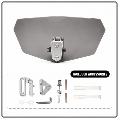 ❄️Zomerfresh 50% Korting!🏍️Verstelbare Motor Winddeflector – Universele Windscherm Spoiler tegen Helmtrillingen, Windgeruis & Turbulentie