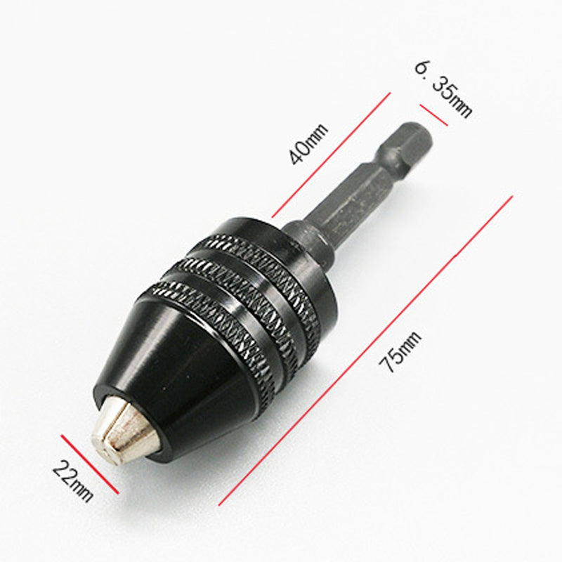 🔧 50 % RABATT NÅ! 3-kjevs chuck for elektriske skrutrekkere og driller – nøkkelfri, hurtigbytte og kompatibel med runde og sekskantede skaft – perfekt for hobby, renovering og presisjonsarbeid 🛠️✨