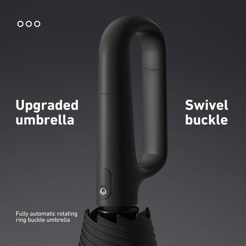 🔥Automatisk sammenleggbar paraply – vindtett, vanntett og kompakt ☔ med løkkekrok for daglig bruk 🌬️💧