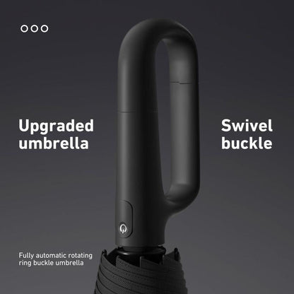 🔥Automatisk sammenleggbar paraply – vindtett, vanntett og kompakt ☔ med løkkekrok for daglig bruk 🌬️💧