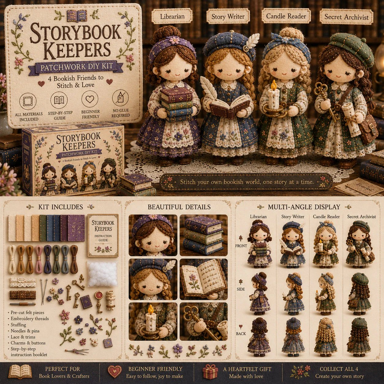 💕Heit salg 48 % RABATT❤️‍🔥Tiny Worlds-kolleksjonen – Lappeteknikk DIY-settserie