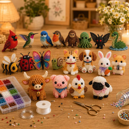 🎨 Kreativ håndverksmoro – 3D-perledyr, perfekt for barn og nybegynnere 🐾