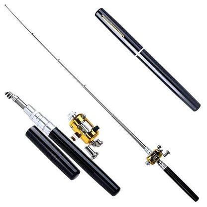 🎣 Lomme Fiskehjul | 48% Rabatt! Bærbar 97cm Isfiskehjul med Metallhjul – Passer i Lommen 🎁