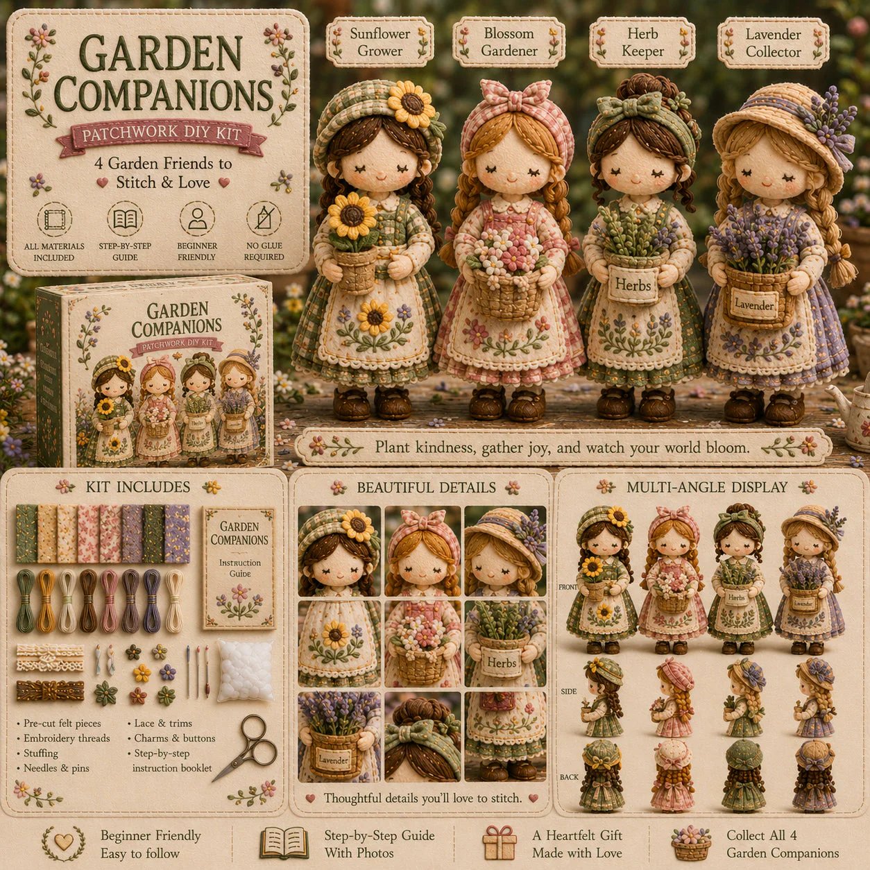 💕Heit salg 48 % RABATT❤️‍🔥Tiny Worlds-kolleksjonen – Lappeteknikk DIY-settserie