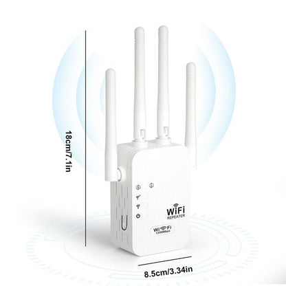 🔥2026 hot salg 🎁1200Mbps Dual Band (5GHz/2,4GHz) WiFi-forlenger dekker 10 000 sq. ft og 50 enheter