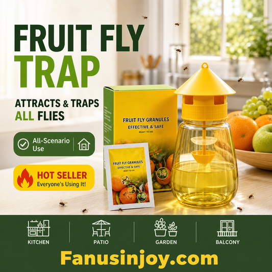 🔥Fantastisk rabatt! 🕸️ Bli kvitt irriterende mygg og fruktfluer! Hengende fluefelle for innendørs og utendørs bruk