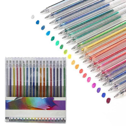 💥 Siste dag! Spesialsalg 🎁Glitter Gelpennsett – Smidig skriving 🎨