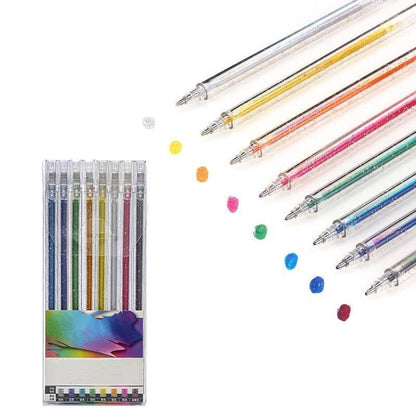 💥 Siste dag! Spesialsalg 🎁Glitter Gelpennsett – Smidig skriving 🎨